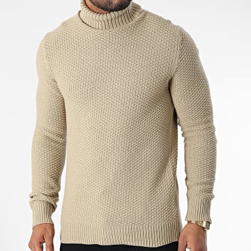  Only And Sons - Pull Col Roulé 22022595 Beige
