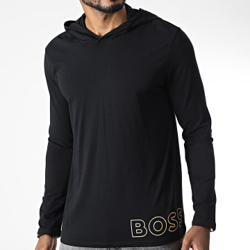 BOSS - Tee Shirt Manches Longues Capuche 50481200 Noir