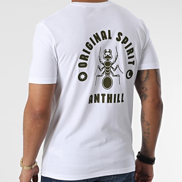  Anthill - Tee Shirt Original Spirit Blanc Vert Kaki