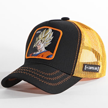 Capslab - Casquette Trucker Goku Noir Orange