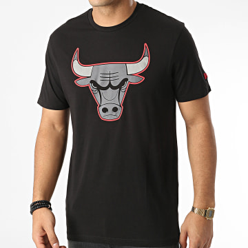  New Era - Tee Shirt Outline Logo Chicago Bulls Noir