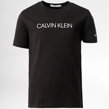  Calvin Klein - Tee Shirt Enfant Institutional 0347 Noir