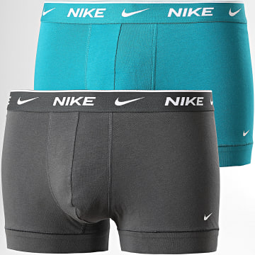  Nike - Lot De 2 Boxers Everyday Cotton Stretch KE1085 Gris Turquoise