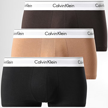  Calvin Klein - Lot De 3 Boxers NB3343A Noir Beige
