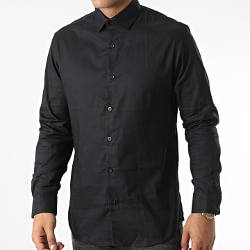  Selected - Chemise Manches Longues Pinpoint Noir