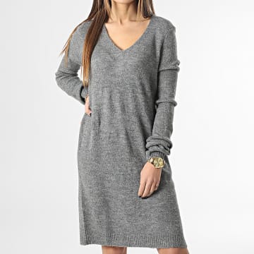 Only - Robe Pull Femme Elanora Gris Chiné
