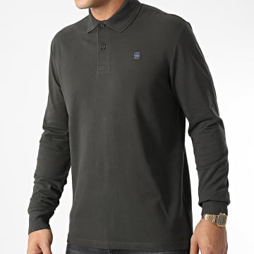  G-Star - Polo Manches Longues Dunda Gris Anthracite