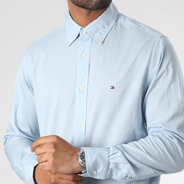 Tommy Hilfiger - Core Flex Poplin 5035 Shirt Met Lange Mouwen Lichtblauw