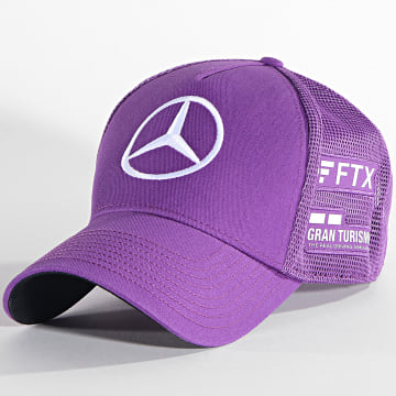 AMG Mercedes - Lewis Hamilton Driver Trucker Cap Púrpura