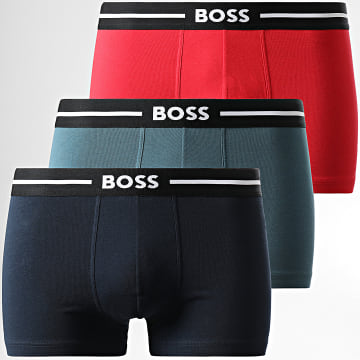  BOSS - Lot De 3 Boxers 50483646 Rouge Bleu Marine