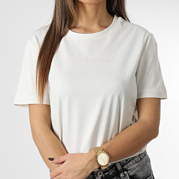 Calvin Klein - Tee Shirt Femme 0284 Beige