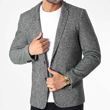  Only And Sons - Veste Blazer Matti King Casual Gris Anthracite Chiné