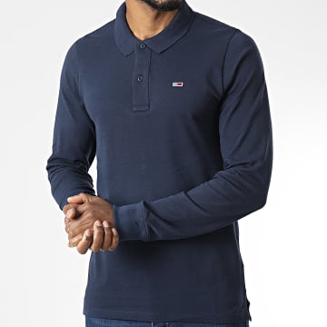 Tommy Jeans - Polo Manches Longues Solid 5077 Bleu Marine