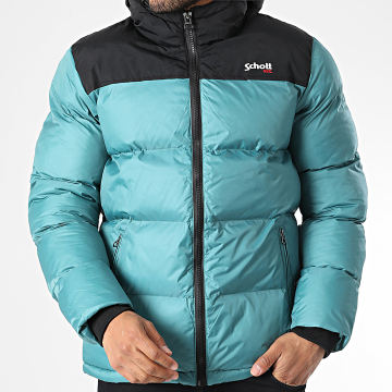  Schott NYC - Doudoune Capuche Utah 2 Turquoise