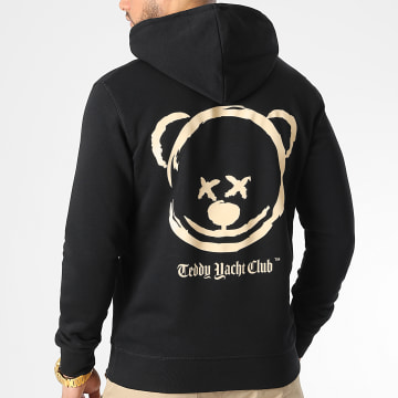 Teddy Yacht Club - Sudadera Smiley Bear Negro Beige