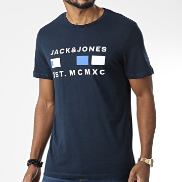 Jack And Jones - Tee Shirt Freddie Bleu Marine