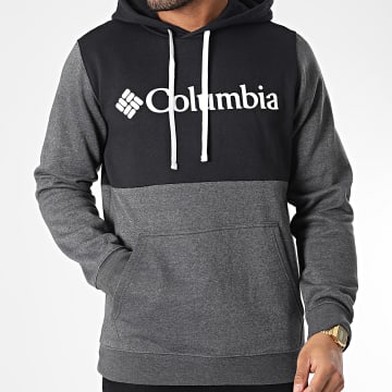  Columbia - Sweat Capuche Trek Colorblock 1976933 Noir Gris Chiné
