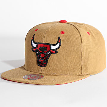  Mitchell and Ness - Casquette Snapback Core Wheat Chicago Bulls Camel