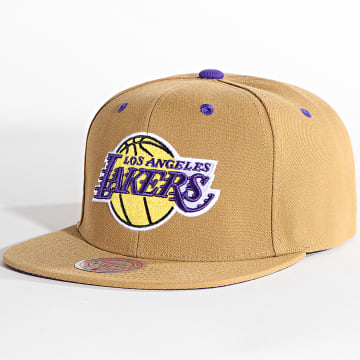  Mitchell and Ness - Casquette Snapback Core Wheat Los Angeles Lakers Camel