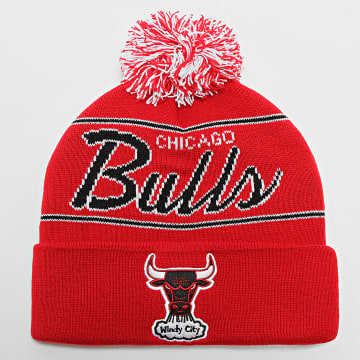  Mitchell and Ness - Bonnet Script Pom Chicago Bulls Rouge
