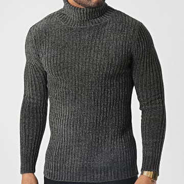  Uniplay - Pull Col Roulé CR-090 Gris Anthracite