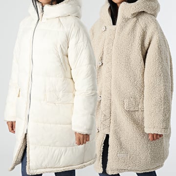  Sixth June - Veste Zippée Capuche Réversible Femme W33470MOW Beige