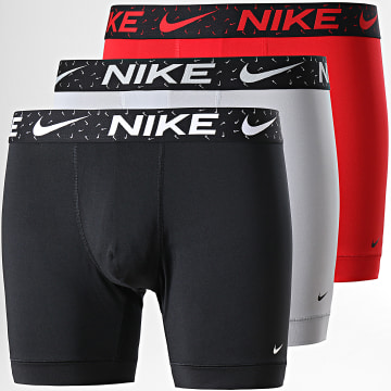  Nike - Lot De 3 Boxers KE1157 Noir Gris Rouge