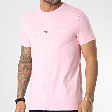 Tee shirt tommy hilfiger rose clearance