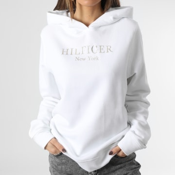  Calvin Klein - Sweat Capuche Femme Regular Hilfiger 7181 Blanc