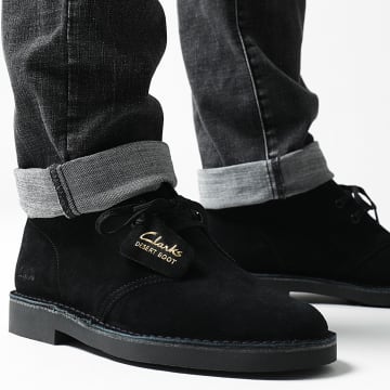  Clarks Originals - Chaussures Desert Boots Evo Black Suede
