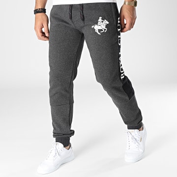 Geographical Norway - Pantalon Jogging A Bandes Mahorse Gris Anthracite Chiné