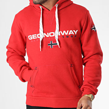  Geographical Norway - Sweat Capuche Golivier Rouge