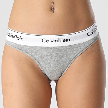Calvin Klein - Culotte Femme Brazilian QF5981E Gris Chiné