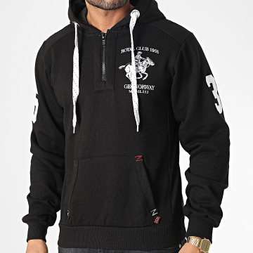 Geographical Norway - Sweat Capuche Folton Noir