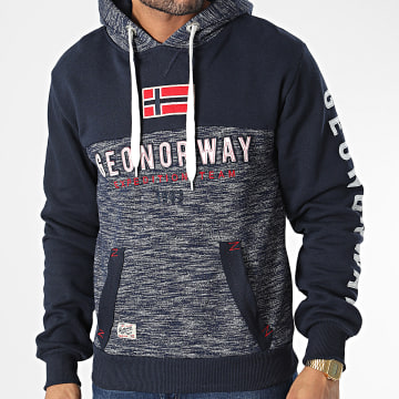 Geographical Norway - Felpa con cappuccio Ferato blu navy