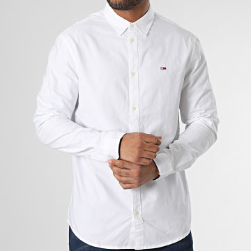 Tommy Jeans - Camisa Oxford Clásica Manga Larga 5408 Blanca