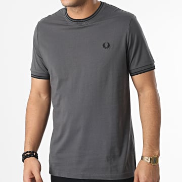  Fred Perry - Tee Shirt Twin Tipped M1588 Gris Anthracite