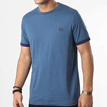  Fred Perry - Tee Shirt Ringer M3519 Bleu Nuit
