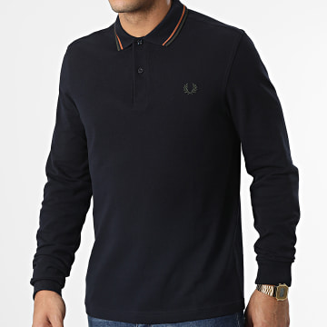  Fred Perry - Polo Manches Longues Twin Tipped M3636 Bleu Marine
