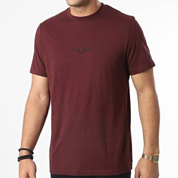  Fred Perry - Tee Shirt Embroidered M4580 Bordeaux