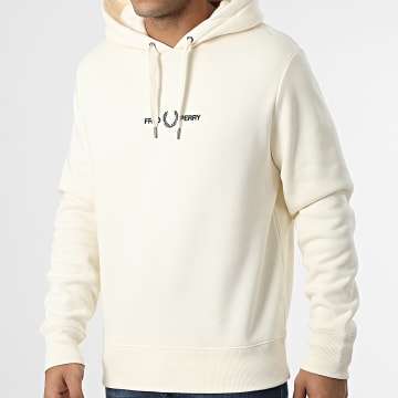  Fred Perry - Sweat Capuche Embroidered Hooded M4728 Beige