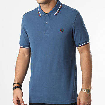  Fred Perry - Polo Manches Courtes Twin Tipped M3600 Bleu Nuit