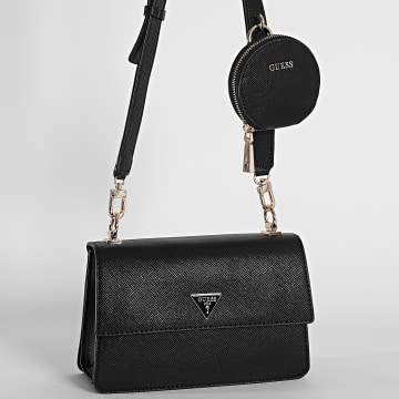 Lot Guess : Sac à Main + Portefeuille En Cuir Noir - Occasion Femme
