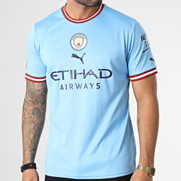  Puma - Tee Shirt Manchester City FC Home Replica 765710 Bleu Clair