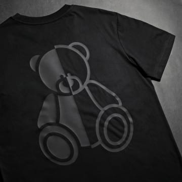  Teddy Yacht Club - Tee Shirt Oversize Large Black Series Revert Back Collection Noir