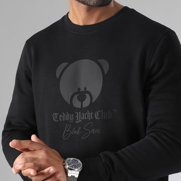 Teddy Yacht Club - Sweat Crewneck Black Series Head Collection GMK Noir
