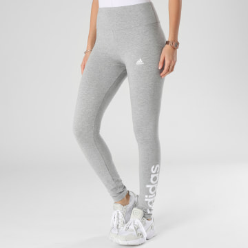 Adidas Sportswear - Legging Femme A Bandes GL0760 Gris Anthracite Chiné  Rose 