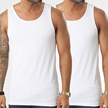  Only And Sons - Lot De 2 Débardeurs Basic Slim Blanc