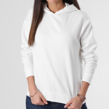  Only - Sweat Capuche Femme Ane Blanc