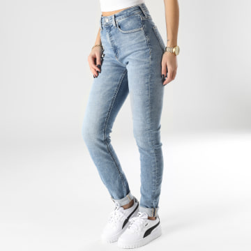 Calvin Klein - Jeans skinny da donna a vita alta 0187 in denim blu